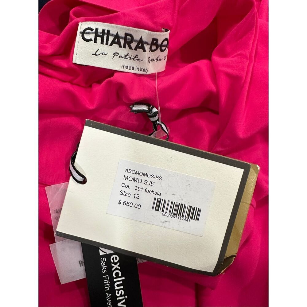 CHIARA BONI BATEAU NECKLINE DRAPED BODYCON SLEEVELESS DRESS US 12 $695 - Picture 9 of 9